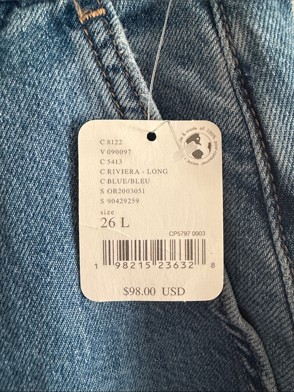We The Free Mid-Blue Wide-Leg Cropped Denim Jeans - Picture 2 of 5